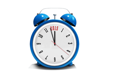 blue alarm clock with transparent background and 2015 highlight - Download Free Stock Videos Pikwizard.com