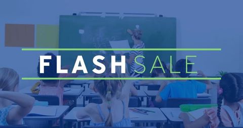 Teacher Demonstrating Math Lesson in Animated Classroom Setting