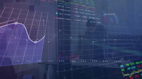 Animated Data Visualization on Transparent Screen in Office