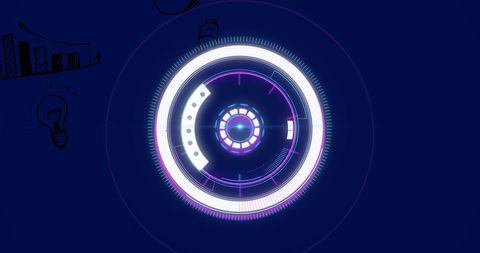 Futuristic Digital Interface With Processing Circle - Download Free Stock Images Pikwizard.com