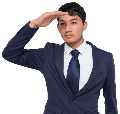 Transparent Image of Professional Businessman Gazing Forward - Download Free Stock Videos Pikwizard.com