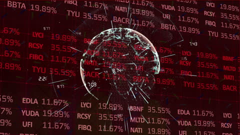Global Finance Data Stream with Digital Globe Overlay