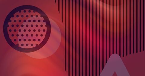 Abstract red violet geometric shapes with sound meter design