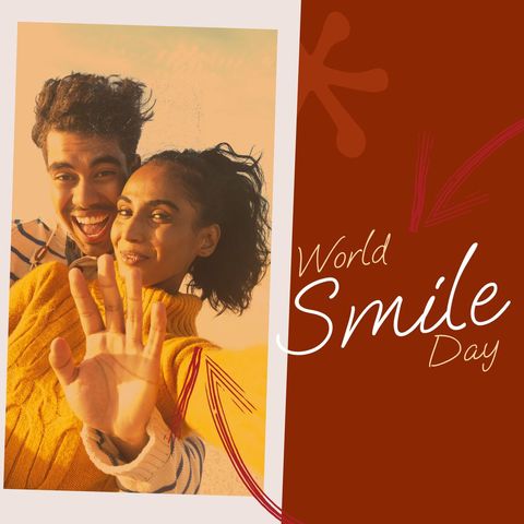 happy couple smiling for world smile day celebration - Download Free Stock Templates Pikwizard.com