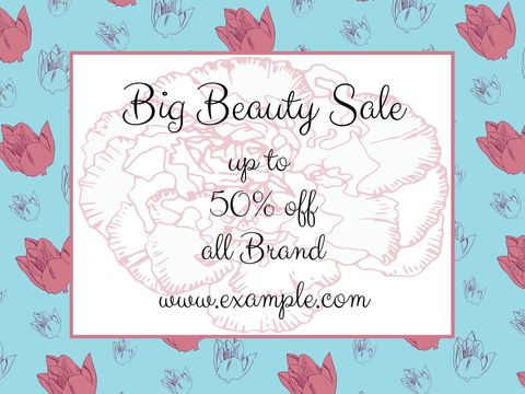 Elegant Floral Design for Beauty Sale Promotions - Download Free Stock Templates Pikwizard.com