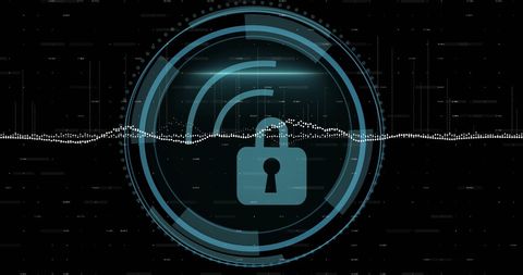 Digital Security Lock with Data Stream Overlay - Download Free Stock Images Pikwizard.com