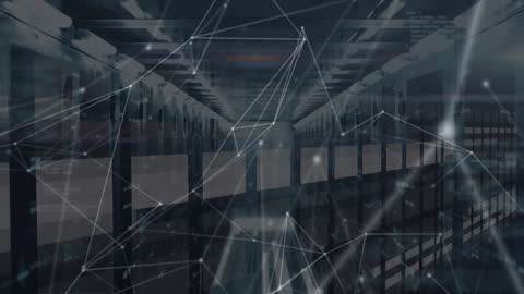 Digital Data Connections in Modern Server Room Environment