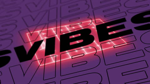 Neon Vibes Text Over Dark Background