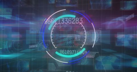Futuristic Digital Data Analysis and Processing with Graphics - Download Free Stock Images Pikwizard.com