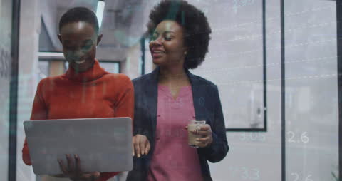 Professional Team Discussion with Futuristic Data Overlay