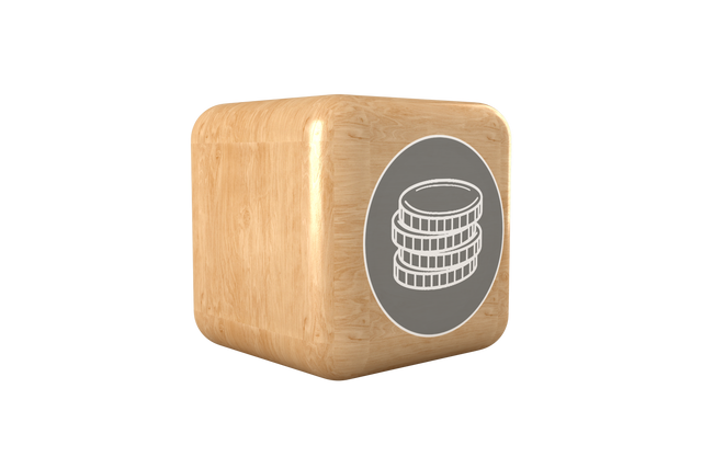 Transparent Wooden Cube with Coins Symbol for Financial Concepts - Download Free Stock Videos Pikwizard.com