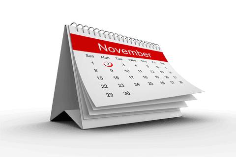 desk calendar displaying transparent november page - Download Free Stock Videos Pikwizard.com