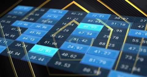Dynamic Financial Data with Concentric Hexagonal Display - Download Free Stock Images Pikwizard.com