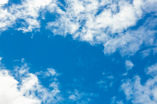 View of beautiful blue sky and clouds on a sunny day