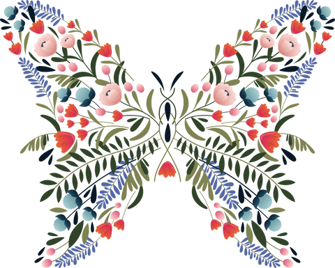 floral butterfly design on transparent isolated nature - Download Free Stock Videos Pikwizard.com