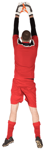 caucasian goalie jumping to save ball on transparent background - Download Free Stock Videos Pikwizard.com