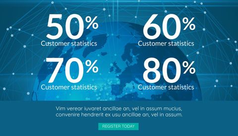 global customer statistics display on digital world map background - Download Free Stock Templates Pikwizard.com