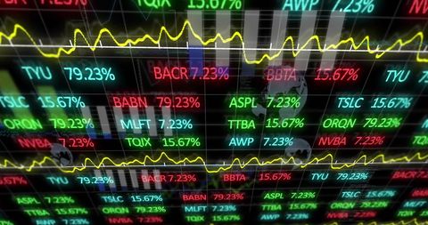 Digital financial data and stock market visualization