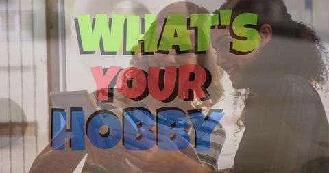 Friends exploring hobbies with tablet at home