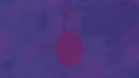 High-Tech Redlock Fingerprint Security Background