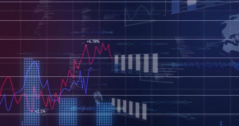Financial Growth Chart with Digital Data Interface - Download Free Stock Images Pikwizard.com