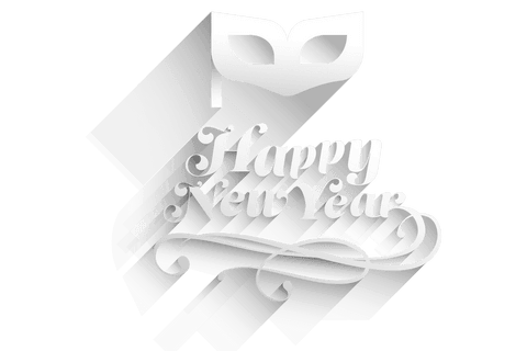 Happy New Year Text with Elegant Mask Overlay on Transparent Background - Download Free Stock Videos Pikwizard.com