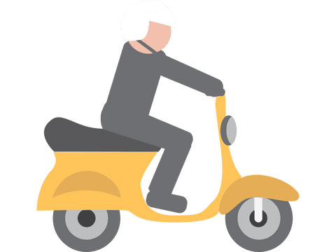 transparent illustration of man riding yellow scooter - Download Free Stock Videos Pikwizard.com