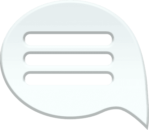 Transparent Speech Bubble Icon with Striped Design