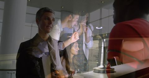 Multicultural business team collaboration in office