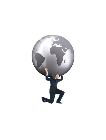 businessman holding globe symbolizing global responsibility on transparent background - Download Free Stock Videos Pikwizard.com