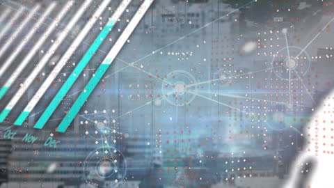 Abstract Digital Financial Data Visualization