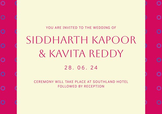 Elegant Wedding Invitation With Pink and Cream Design - Download Free Stock Videos Pikwizard.com