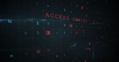 Access Denied on Futuristic Security Interface - Download Free Stock Images Pikwizard.com