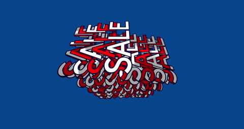 Hypnotic Zigzag Motion of Sale Text Design