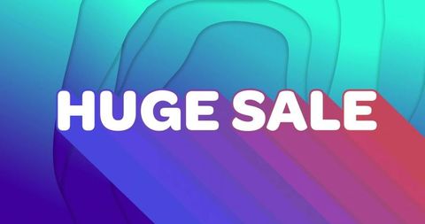 Bold Typography Featuring Huge Sale on Vibrant Gradient Background