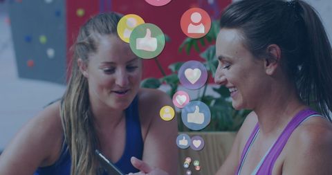 digital interaction and connection among sportswomen - Download Free Stock Images Pikwizard.com
