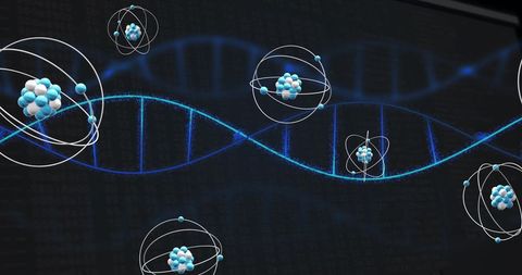 DNA Strand with Molecules and Futuristic Technology Concept - Download Free Stock Images Pikwizard.com