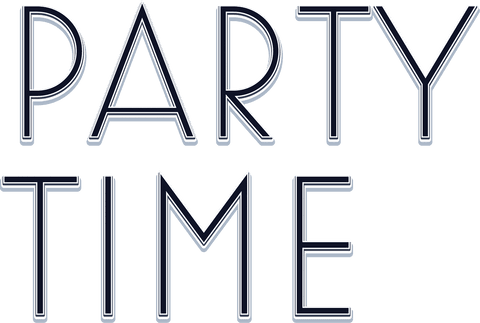 transparent png party time text design overlapping - Download Free Stock Videos Pikwizard.com