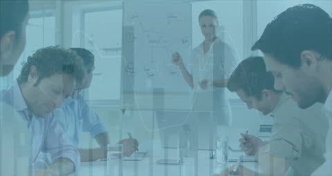 Business Team Analyzing Data in Collaborative Strategy Meeting