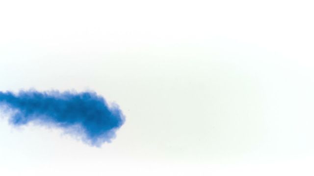 Vivid blue ink dispersing in water, captured in extreme slow motion (1000fps) against a white background. This abstract scene is perfect for use in creative projects, graphic design backgrounds, product promotions, and artistic displays. The high-quality visual adds a dynamic and vivid touch to videos, presentations, and digital art.