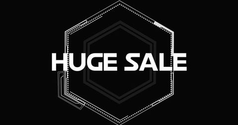 Bold huge sale advertisement with modern geometric design