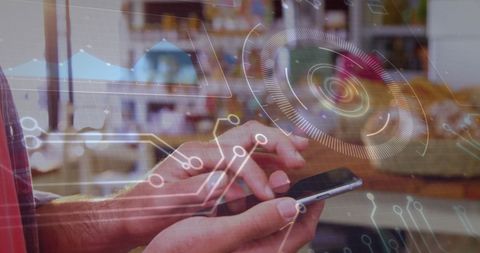 Digital Interface Concepts with Man Using Smartphone - Download Free Stock Images Pikwizard.com