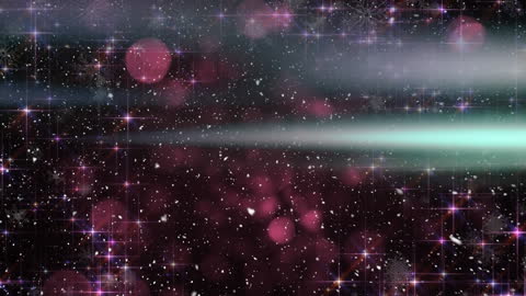 Festive Snowfall Overlay with Light Trails