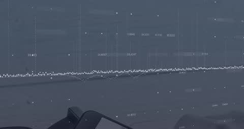 Data Processing Animation Over Smartphone Screen
