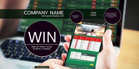 exciting online contest with betting app display winning opportunities - Download Free Stock Templates Pikwizard.com