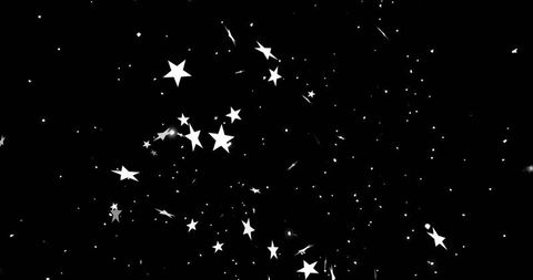 Glimmering White Stars on Cosmic Black Background