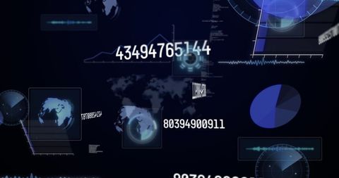 Digital Data Processing with Global Connections - Download Free Stock Images Pikwizard.com