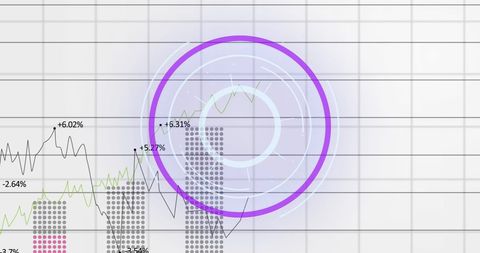 Digital Data Processing Interface with Graph Analysis - Download Free Stock Images Pikwizard.com