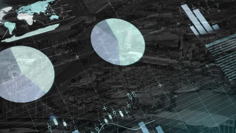 Global Data Trends and Analytics Visualization Concept