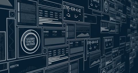 Abstract Digital Data Processing Panels in Futuristic Layout - Download Free Stock Images Pikwizard.com
